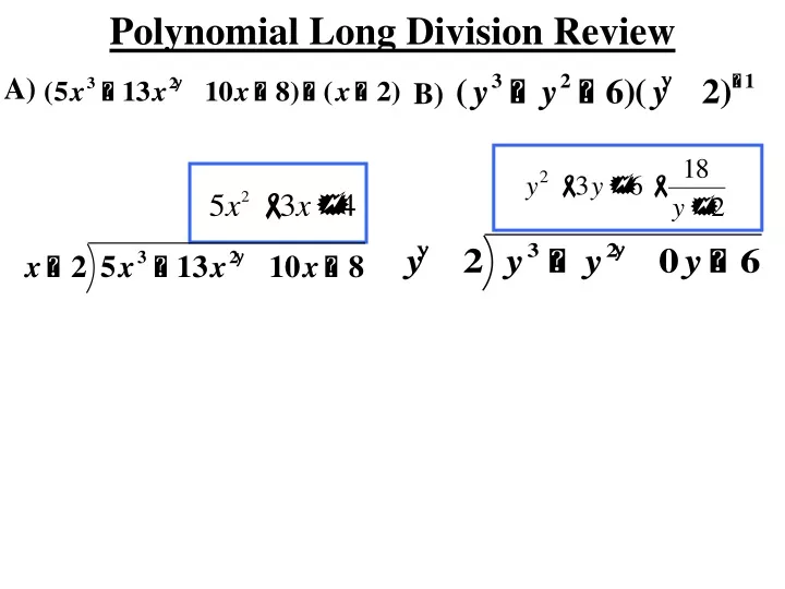 polynomial long division review