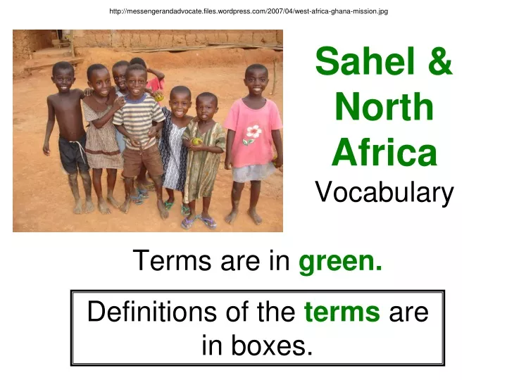 sahel north africa vocabulary