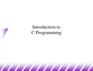 Introduction to  C Programming