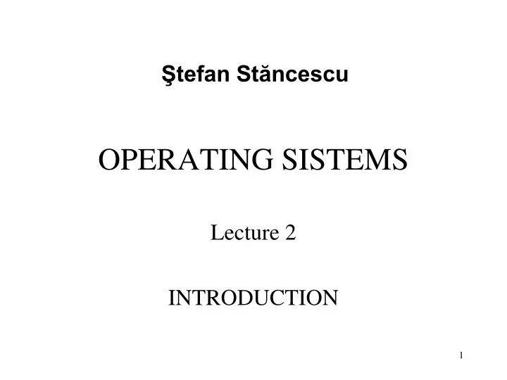 operating sistems