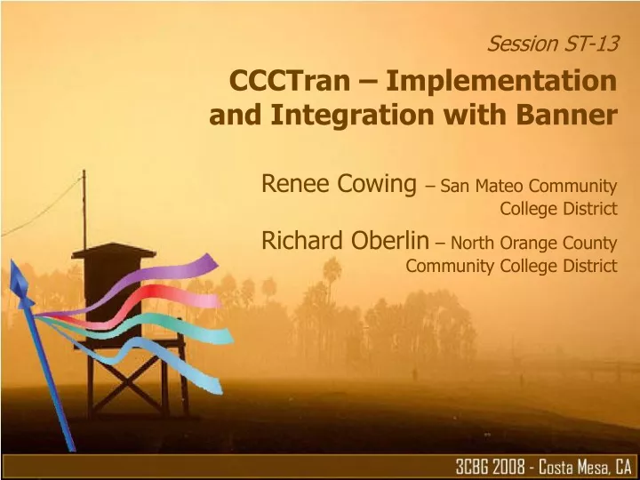 session st 13 ccctran implementation