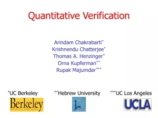 Quantitative Verification