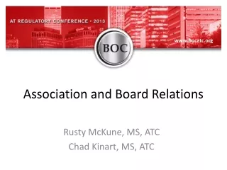 Association and Board Relations