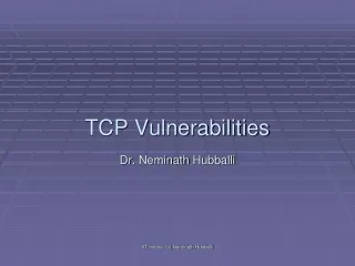 TCP Vulnerabilities