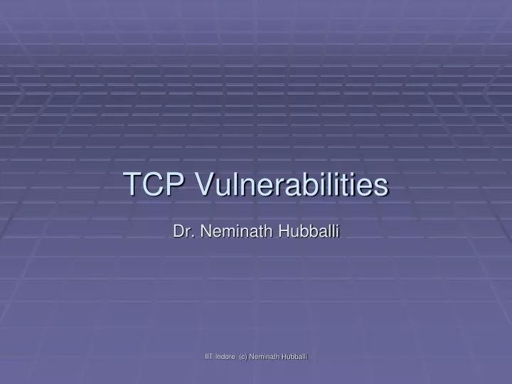 tcp vulnerabilities