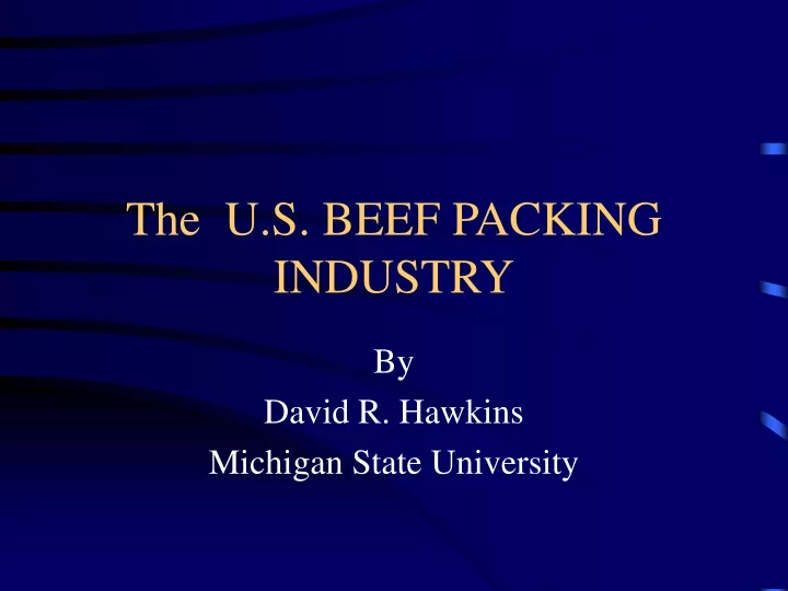 the u s beef packing industry