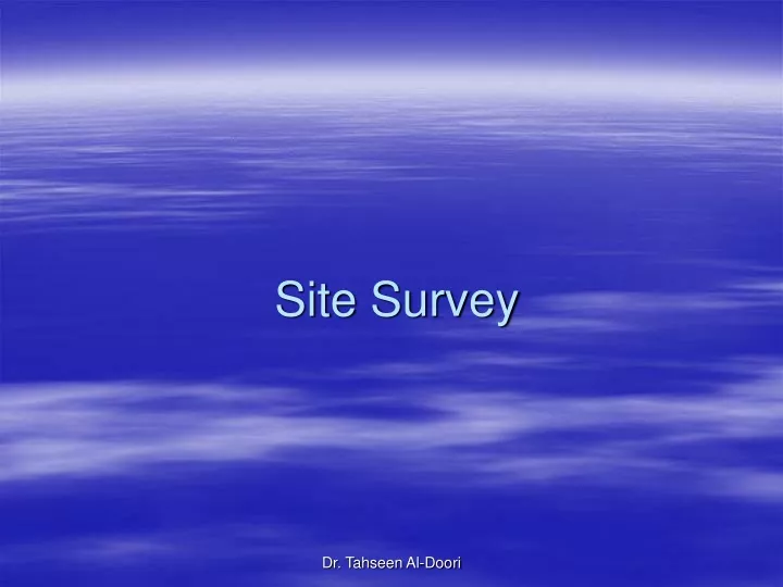 site survey