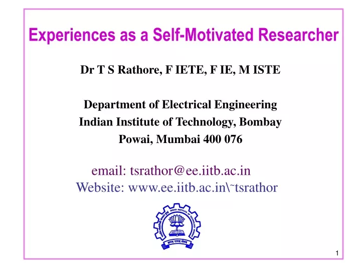 experiences as a self motivated researcher