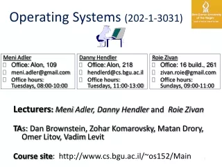 Operating Systems  (202-1-3031)