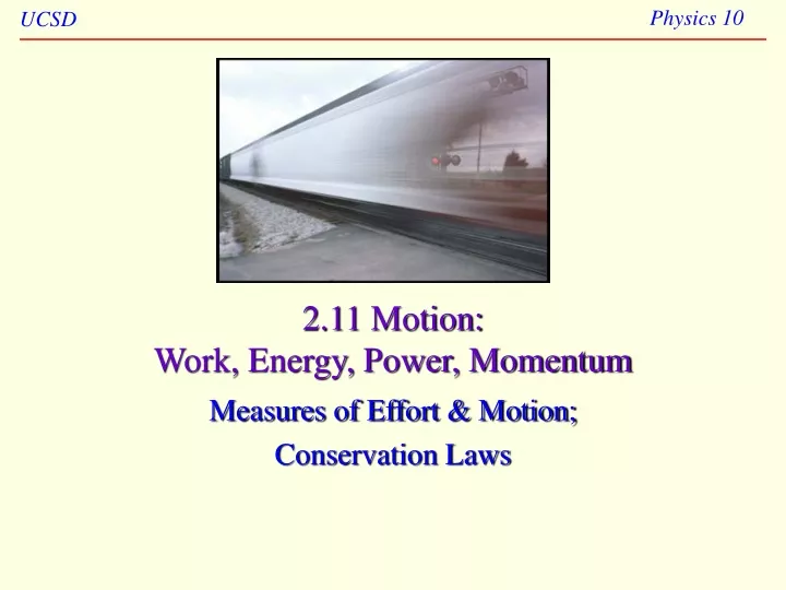 2 11 motion work energy power momentum