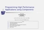 Programming High Performance              Applications using Components - slide 1