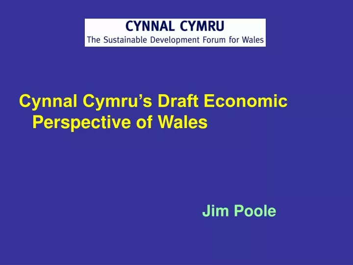 cynnal cymru s draft economic perspective of wales