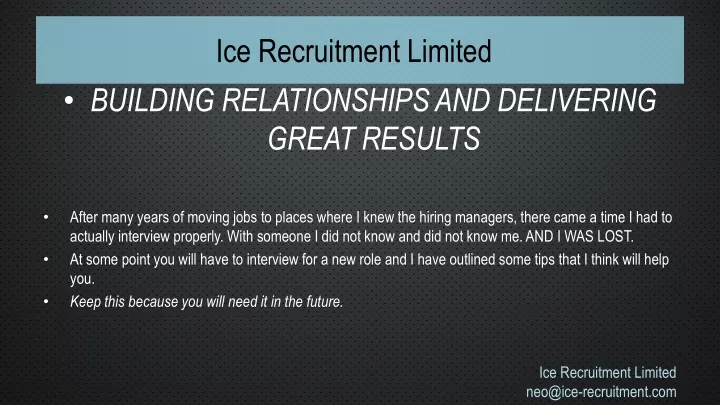 ice recruitment limited