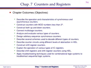 Chap. 7  Counters and Registers