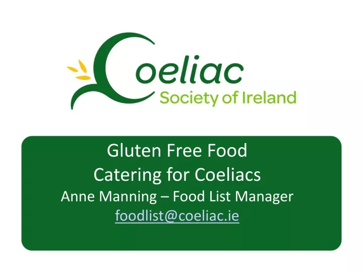 gluten free food catering for coeliacs anne