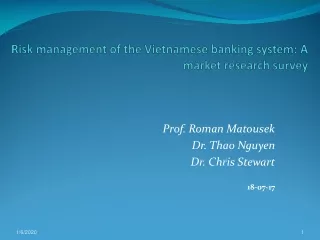 Risk management of the Vietnamese banking system: A market research survey