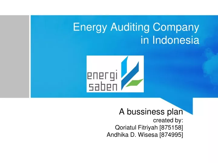 energy auditing company in indonesia