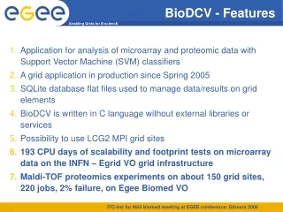 BioDCV - Features