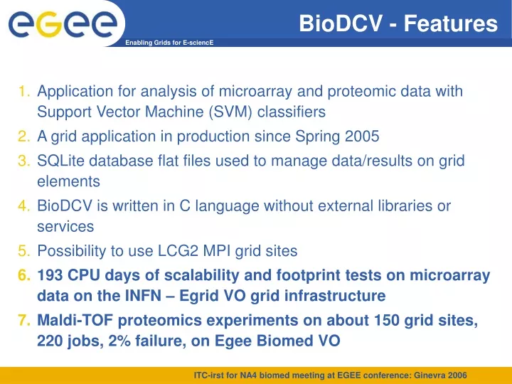biodcv features