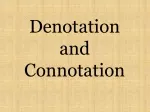 Denotation and Connotation - slide 1