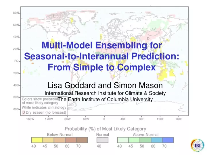 multi model ensembling for seasonal to interannual prediction from simple to complex