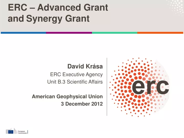 erc advanced grant and synergy grant
