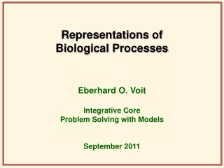 Representations of  Biological Processes