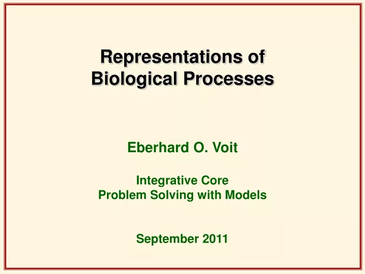 representations of biological processes