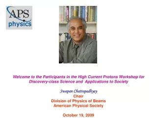 Welcome from the American Physical Society’s  Division of Physics of Beams