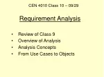 Requirement Analysis - slide 1