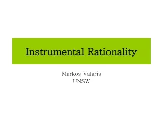 Instrumental Rationality