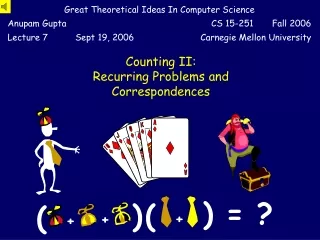 Counting II:  Recurring Problems and  Correspondences