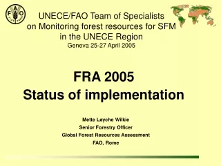 FRA 2005 Status of implementation