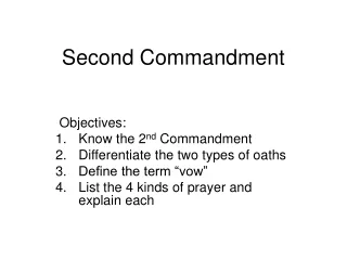 Second Commandment