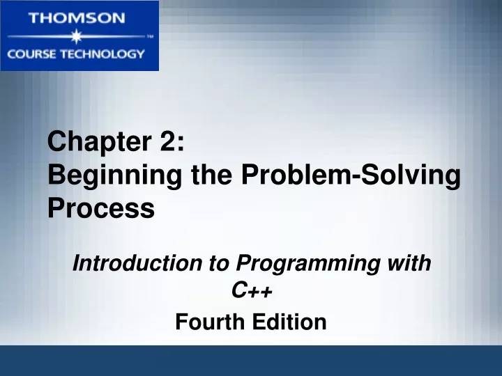 chapter 2 beginning the problem solving process