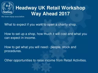 Headway UK Retail Workshop Way Ahead 2017