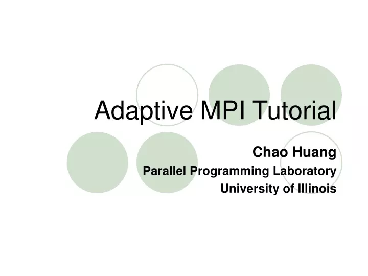 adaptive mpi tutorial