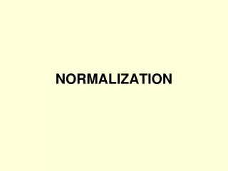 NORMALIZATION