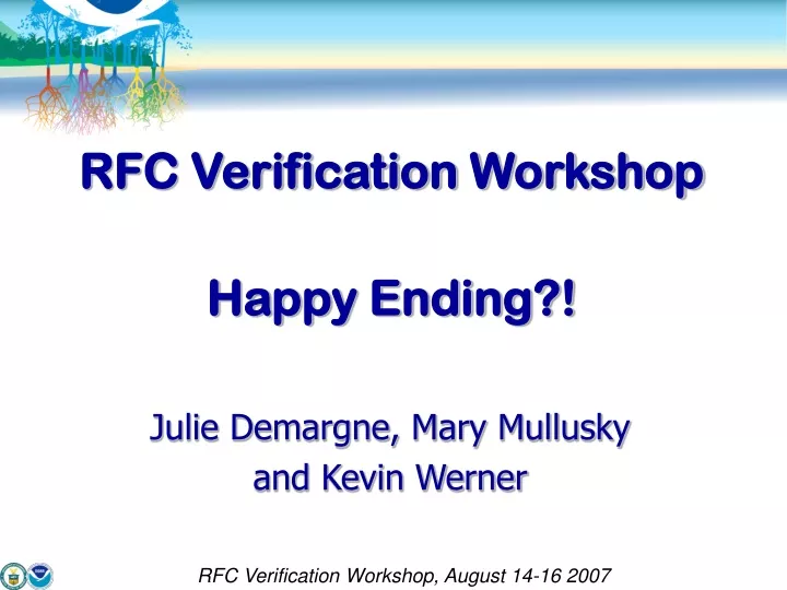 rfc verification workshop happy ending