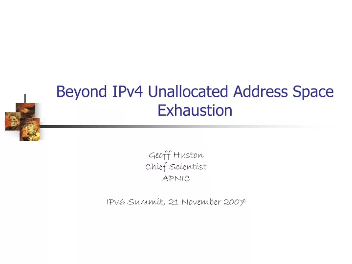 beyond ipv4 unallocated address space exhaustion