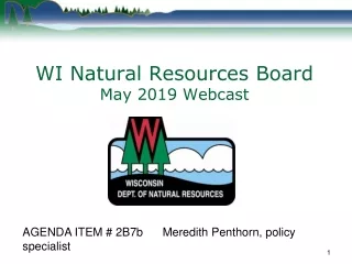 WI Natural Resources Board May 2019 Webcast