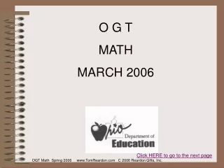 O G T MATH MARCH 2006