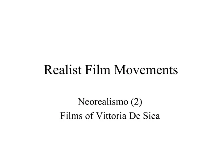 realist film movements