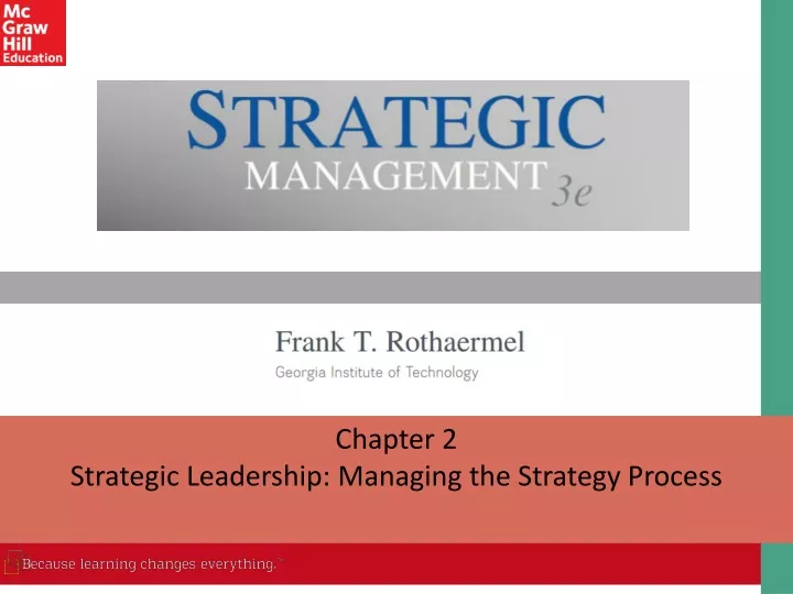 chapter 2 strategic leadership managing the strategy process