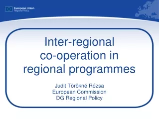 Inter-regional  co-operation in  regional programmes