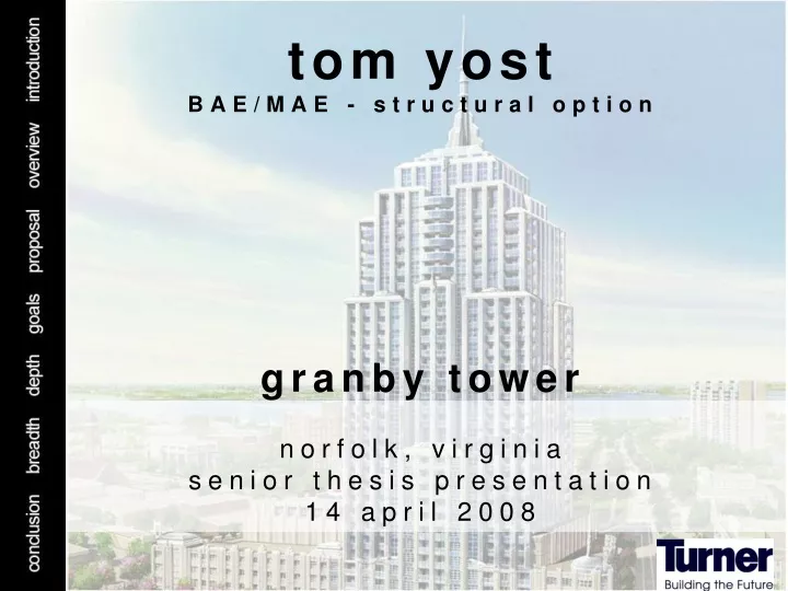 tom yost bae mae structural option granby tower