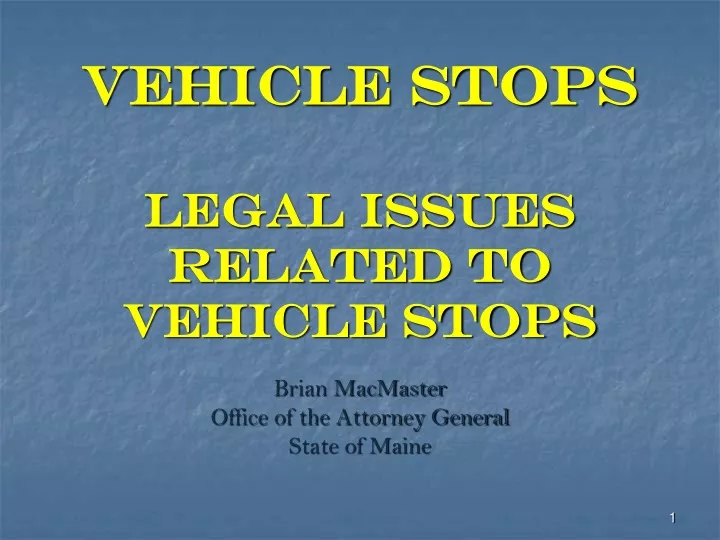vehicle stops