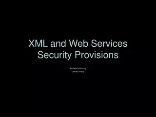 XML and Web Services Security Provisions