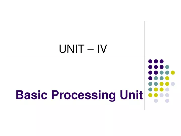 basic processing unit