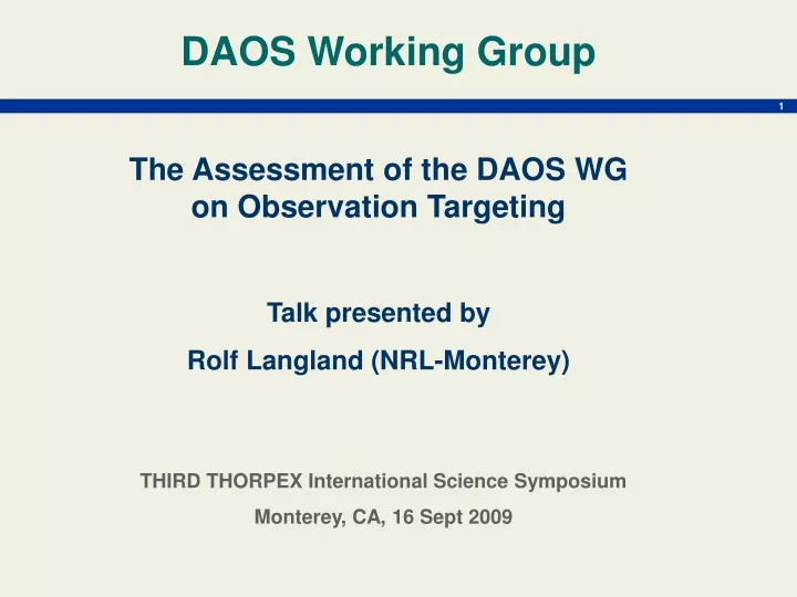daos working group